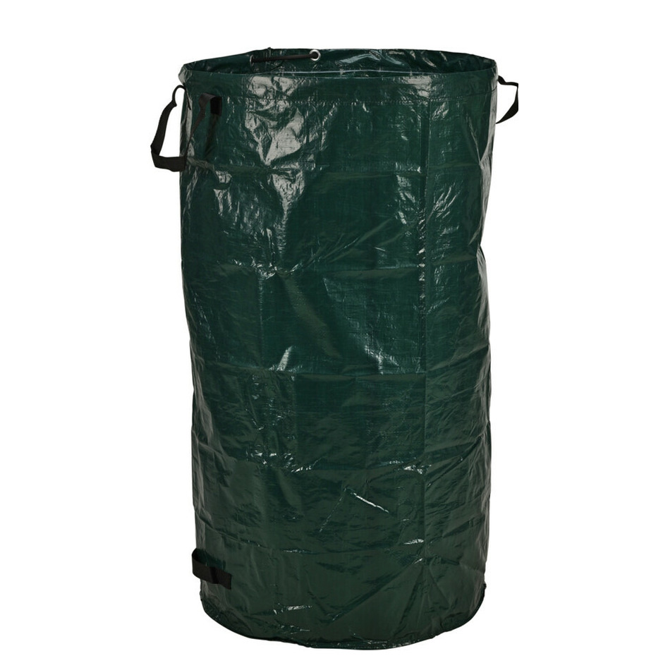 Pro Garden Progarden Tuinafvalzak - opvouwbaar - rond - antraciet - 238 liter - bladeren opruimen -