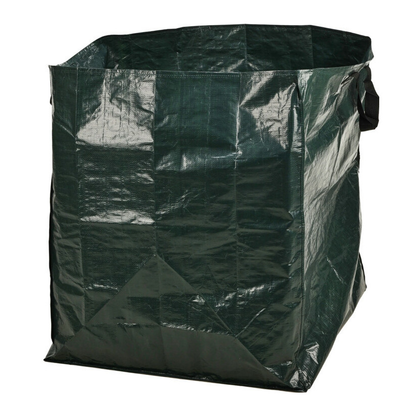 Pro Garden Progarden Tuinafvalzak - opvouwbaar - groot formaat - groen - 390 liter - bladeren opruimen -