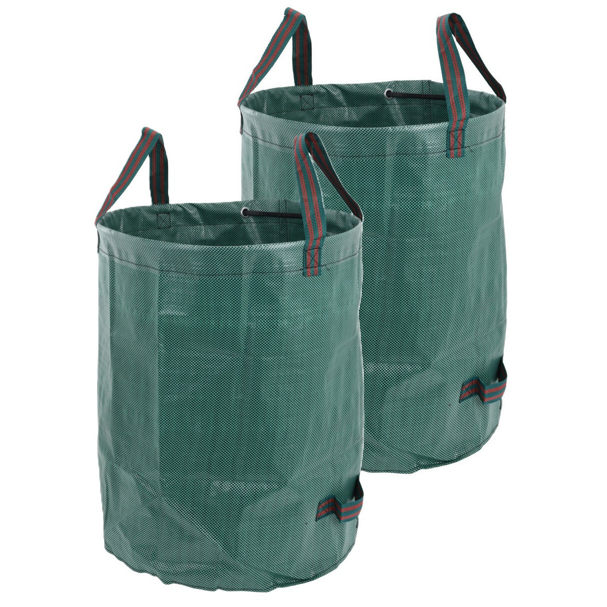 Pro Garden Progarden Tuinafvalzak - 2x - opvouwbaar - groen - 125 liter - bladeren opruimen -