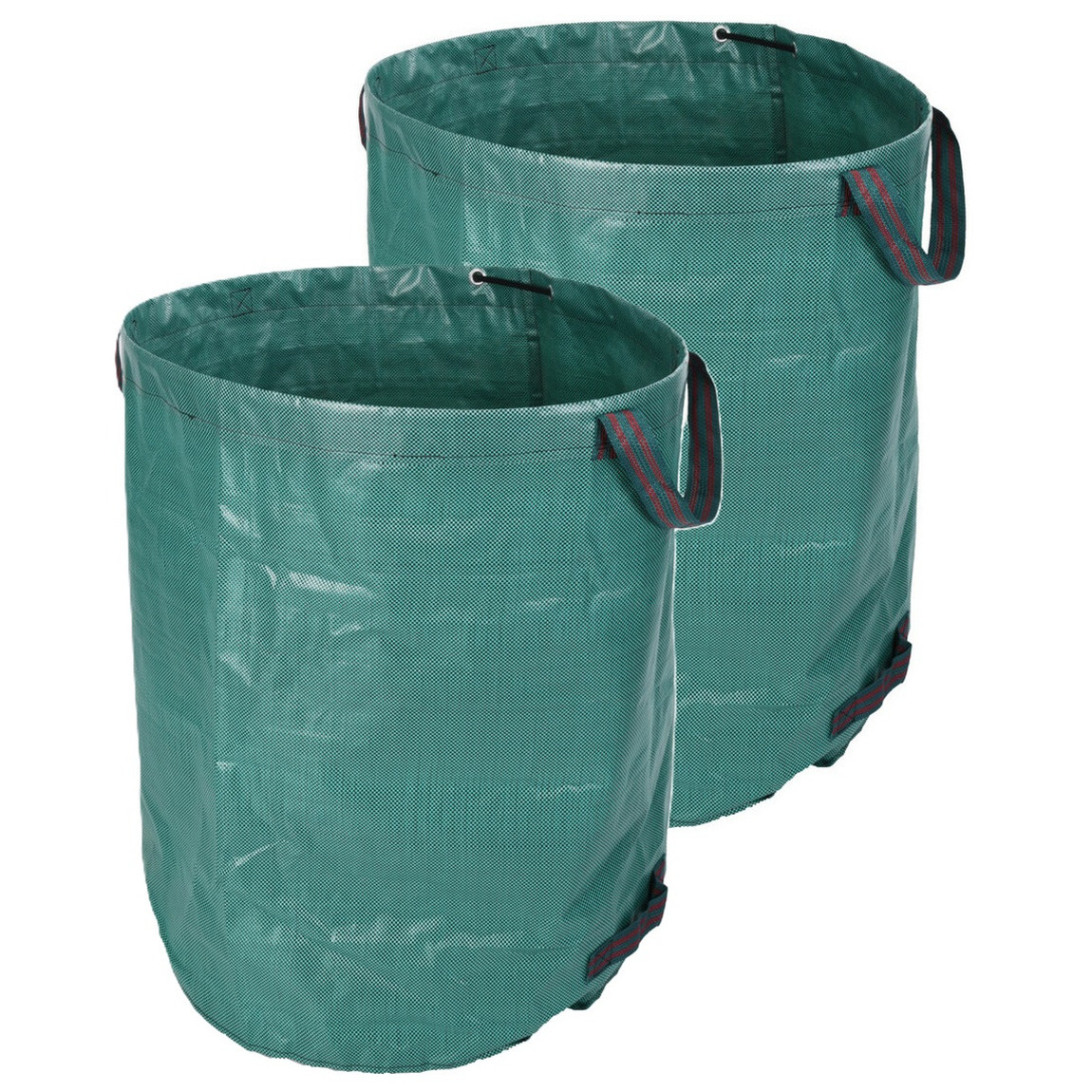 Pro Garden Progarden Tuinafvalzak - 2x - opvouwbaar - groot formaat - groen - 270 liter - bladeren opruimen -