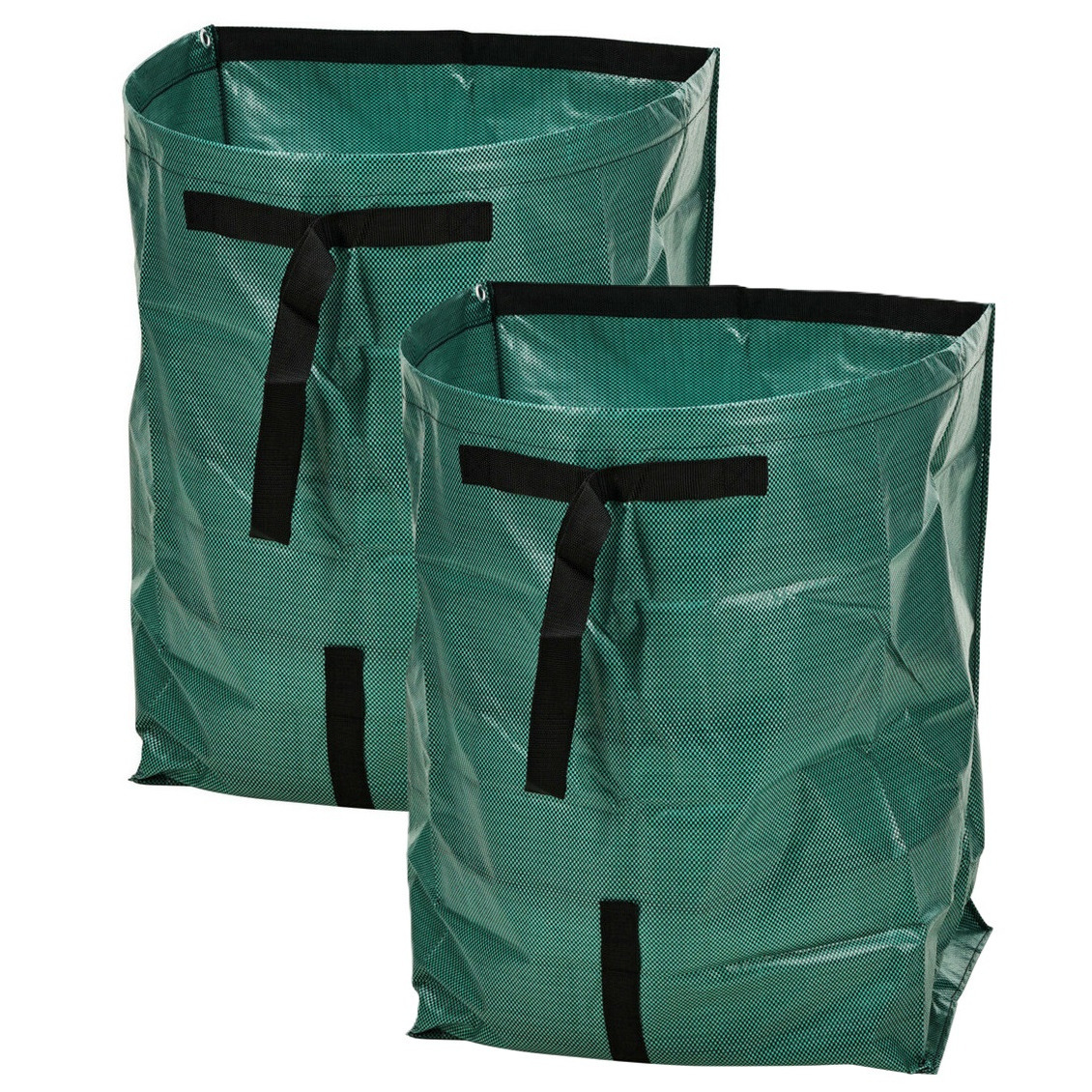 Pro Garden Progarden Tuinafvalzak - 2x - opvouwbaar - rond - groen - 178 liter - bladeren opruimen -