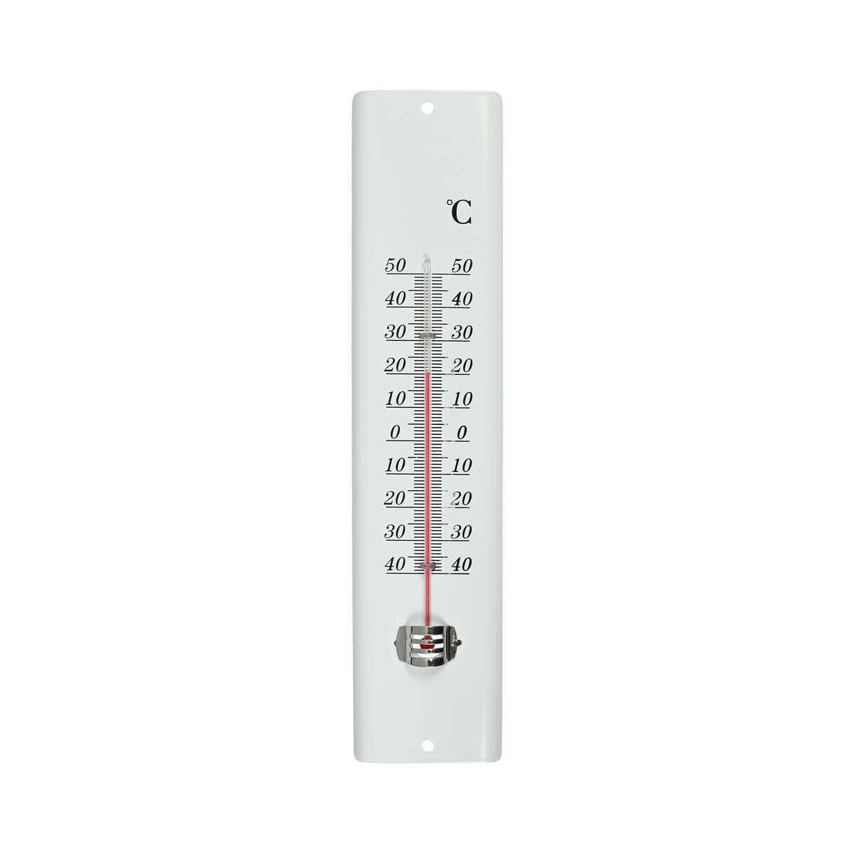 Benson Thermometer - metaal - wit - 30 cm - binnen/buiten -