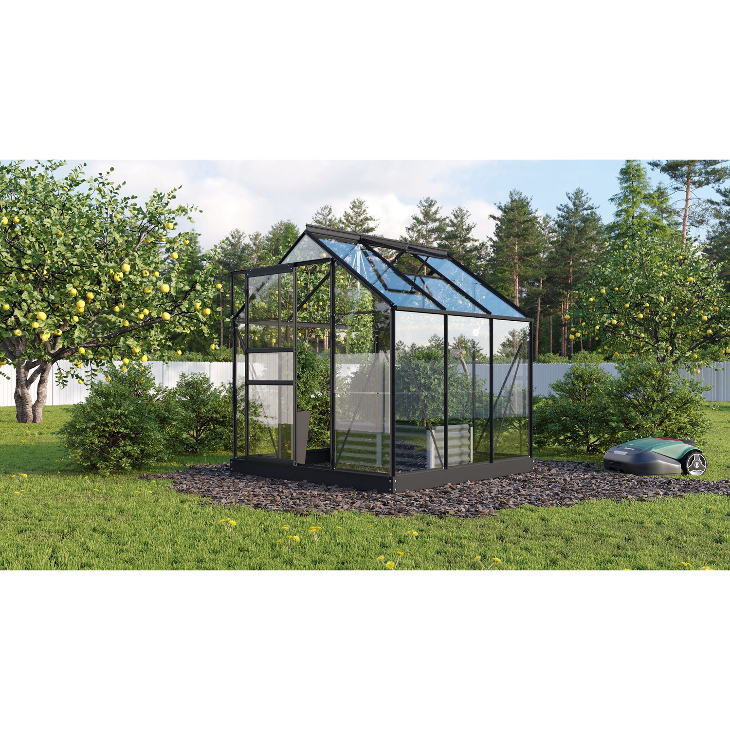 Vitavia Broeikas Planet 3800 Zwart Aluminium Esg 3mm