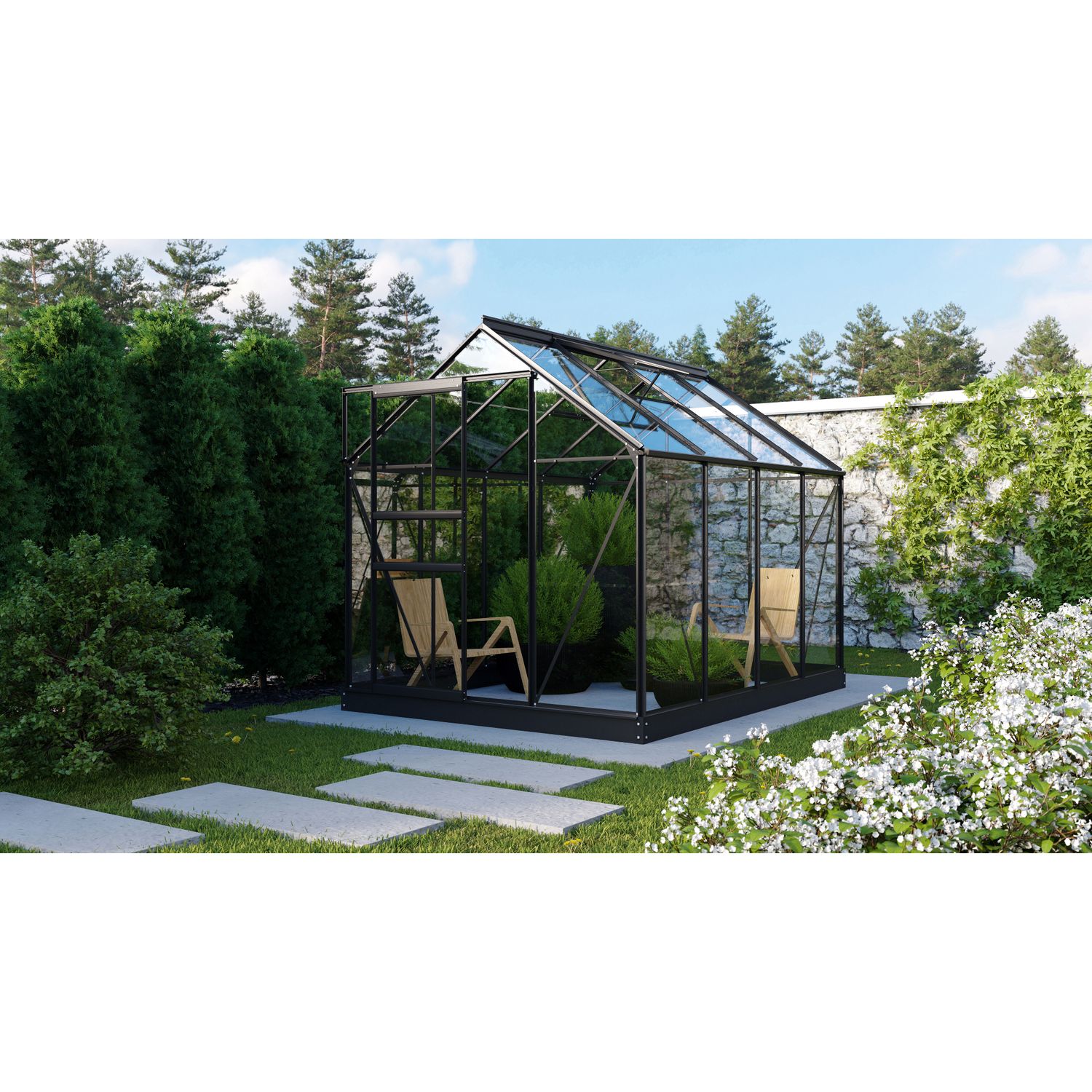 Vitavia Broeikas Planet 5000 Zwart Aluminium Esg 3mm