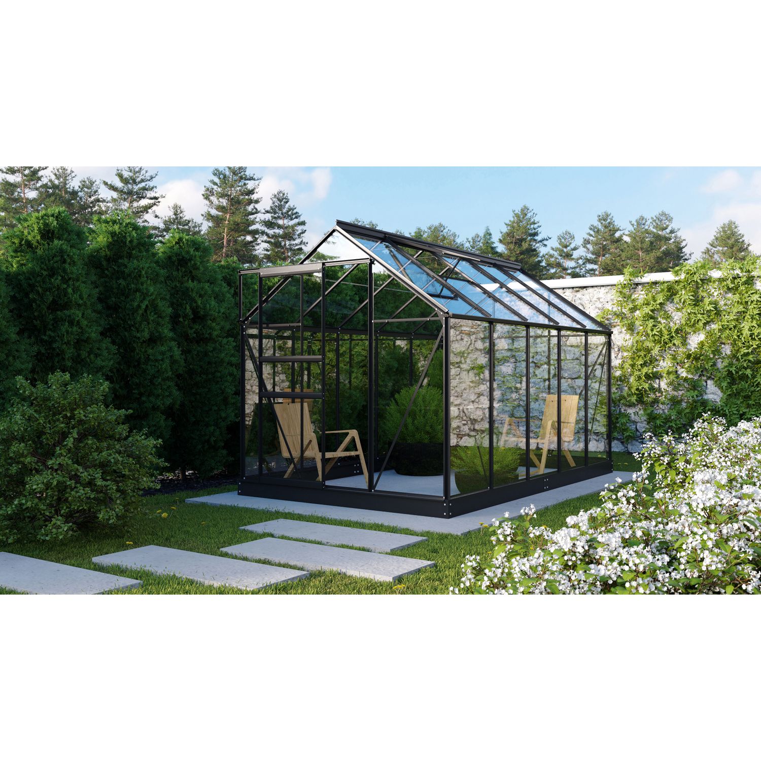 Vitavia Broeikas Planet 6200 Zwart Aluminium Esg 3mm
