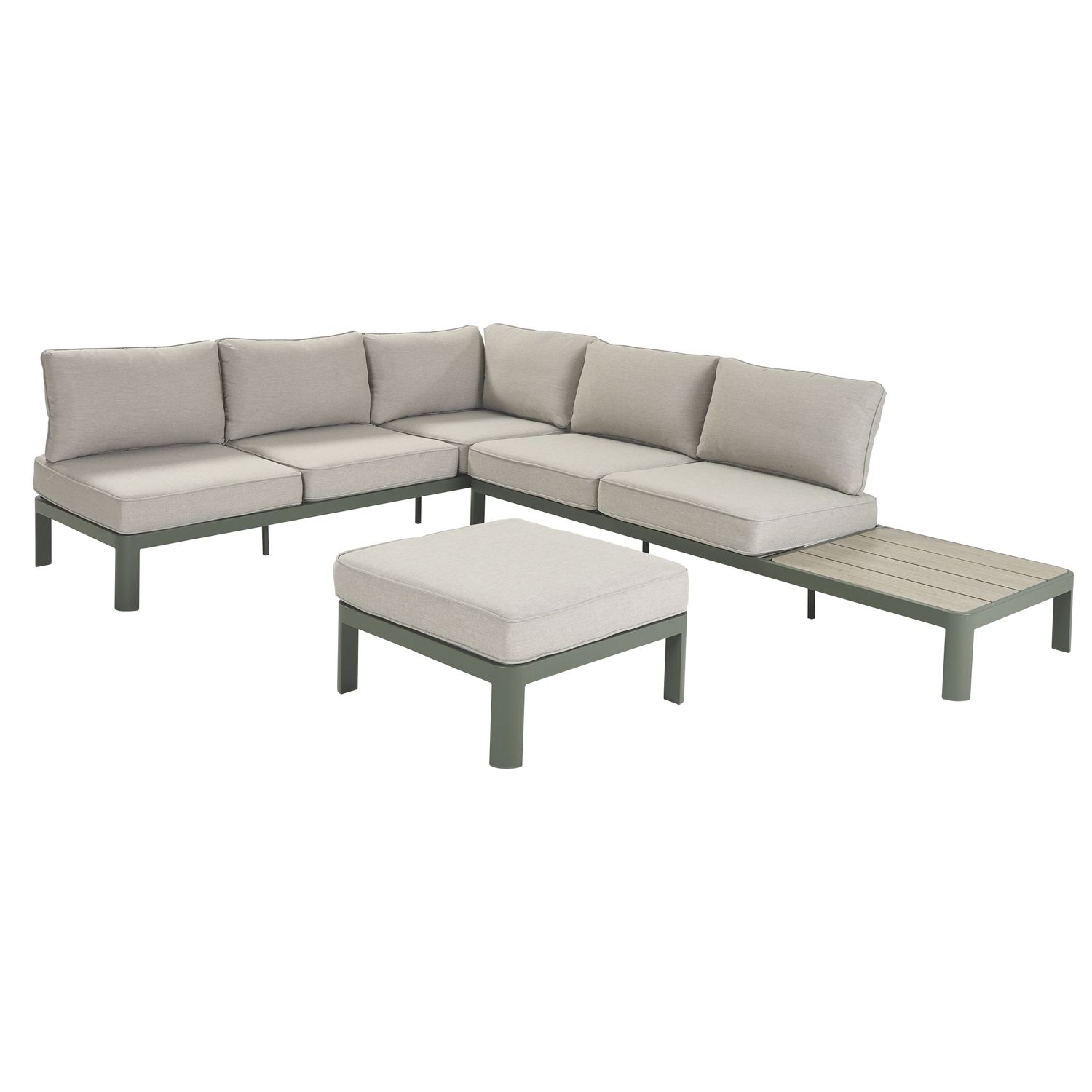 Praxis 3-delige Hoekbank Loungeset Cannes Modulair 6 Personen 222x222cm