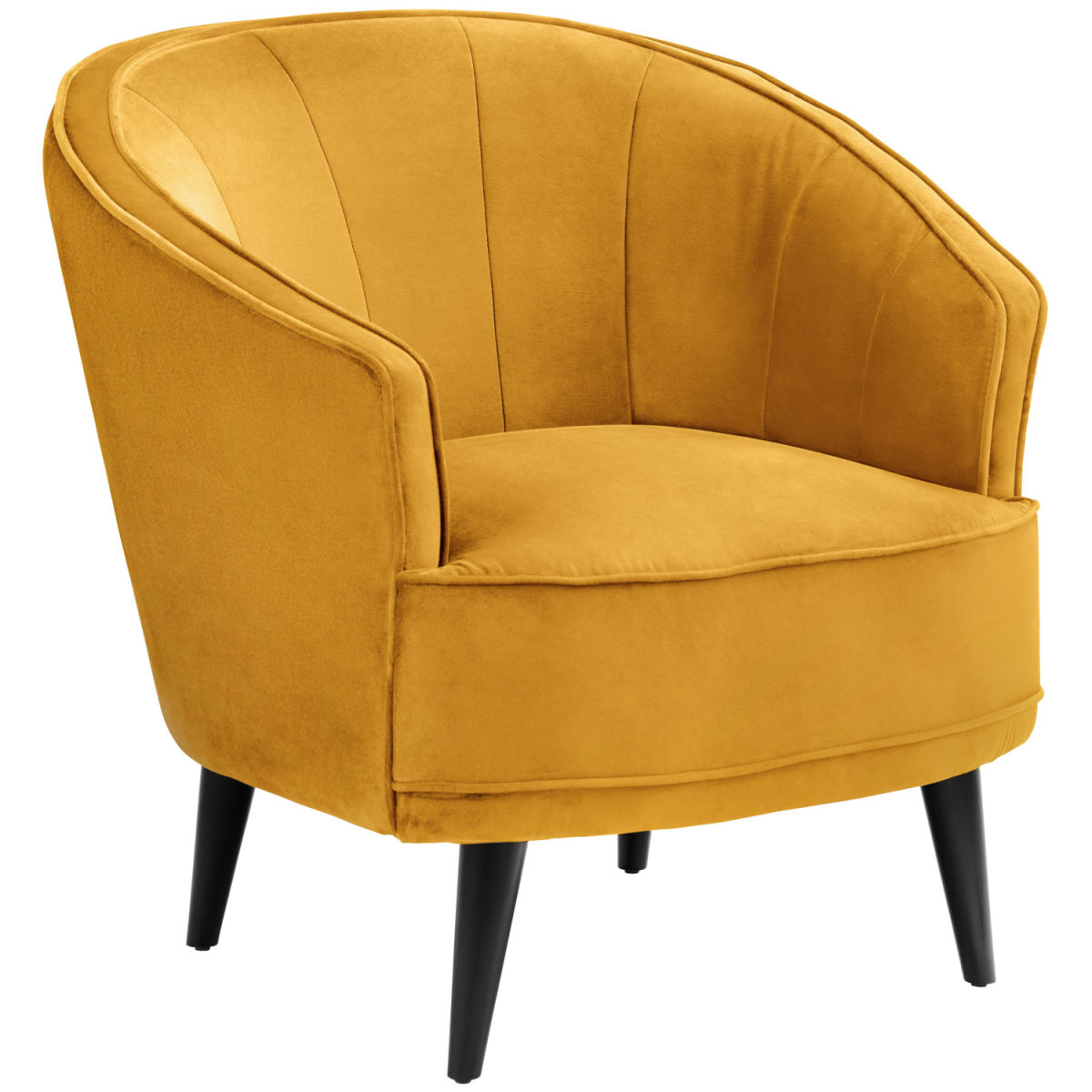 Vega Fauteuil Garbo; 86x75x84 cm (BxDxH); zitting goud, frame zwart