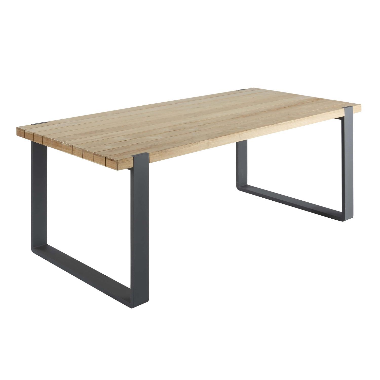 NATERIAL Tuintafel Bermeo Teak/aluminium 210x100x77,5cm
