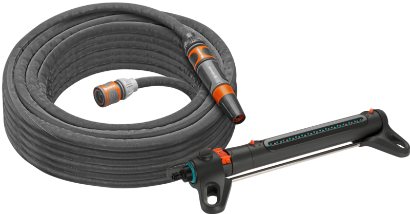 Gardena Textielslang Liano Life 15m Set +  Zwenksproeier AquaZoom M