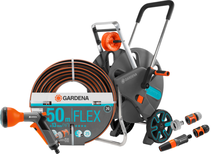Gardena Comfort FLEX 50m CleverRoll L Classic Broespakket