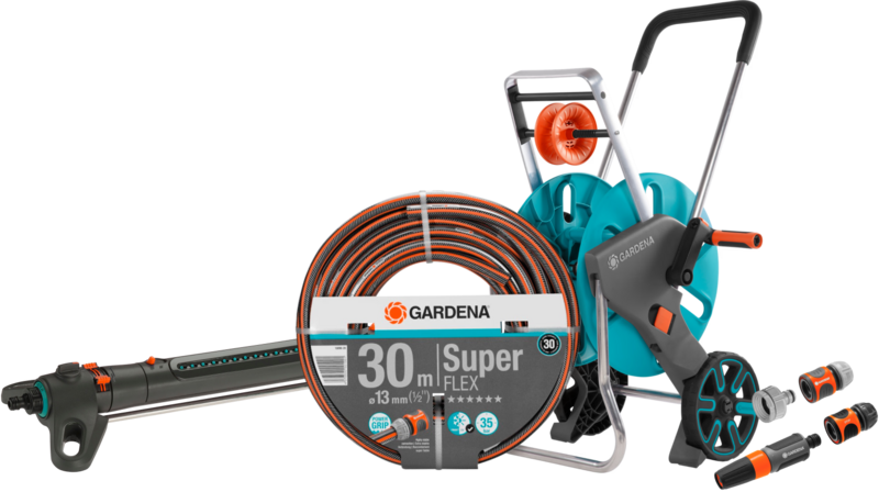 Gardena Premium SuperFLEX 30m CleverRoll M Lage Sproeierpakket