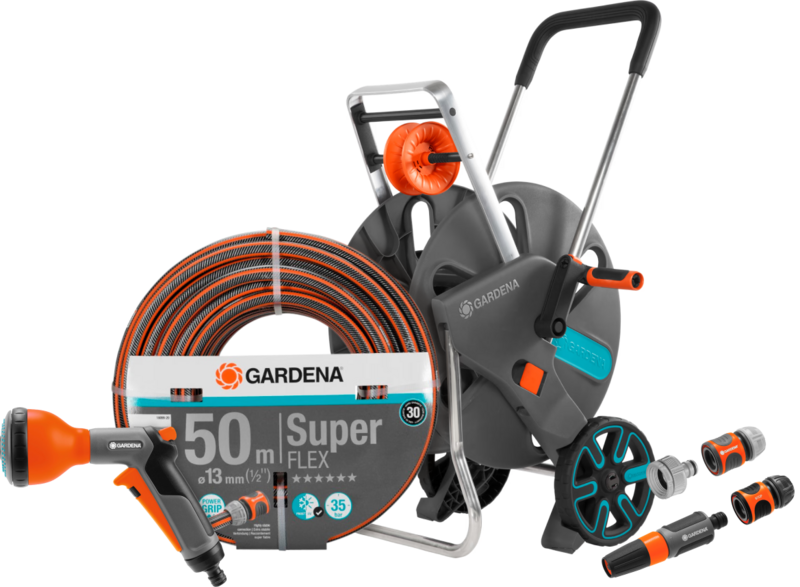 Gardena Premium SuperFLEX 50m CleverRoll L Classic Broespakket