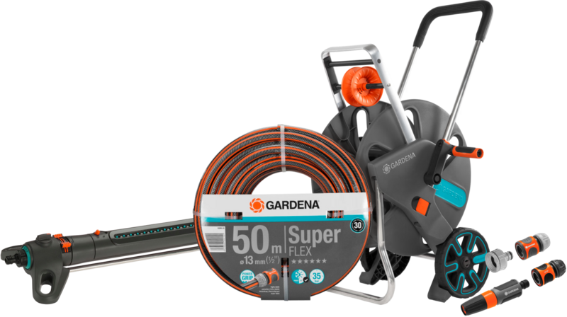 Gardena Premium SuperFLEX 50m CleverRoll L Large Sproeierpakket