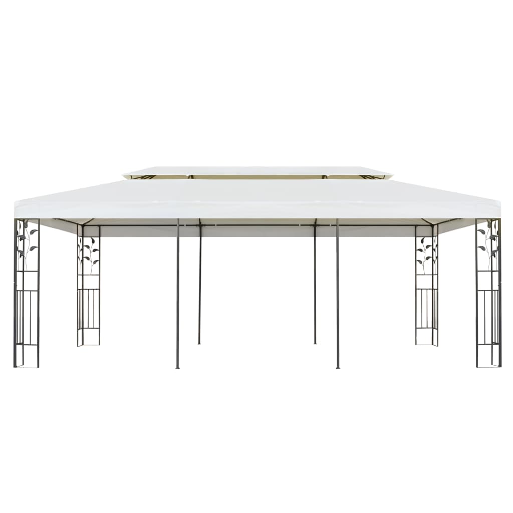 vidaXL Prieel met dubbel dak 6x3 m wit
