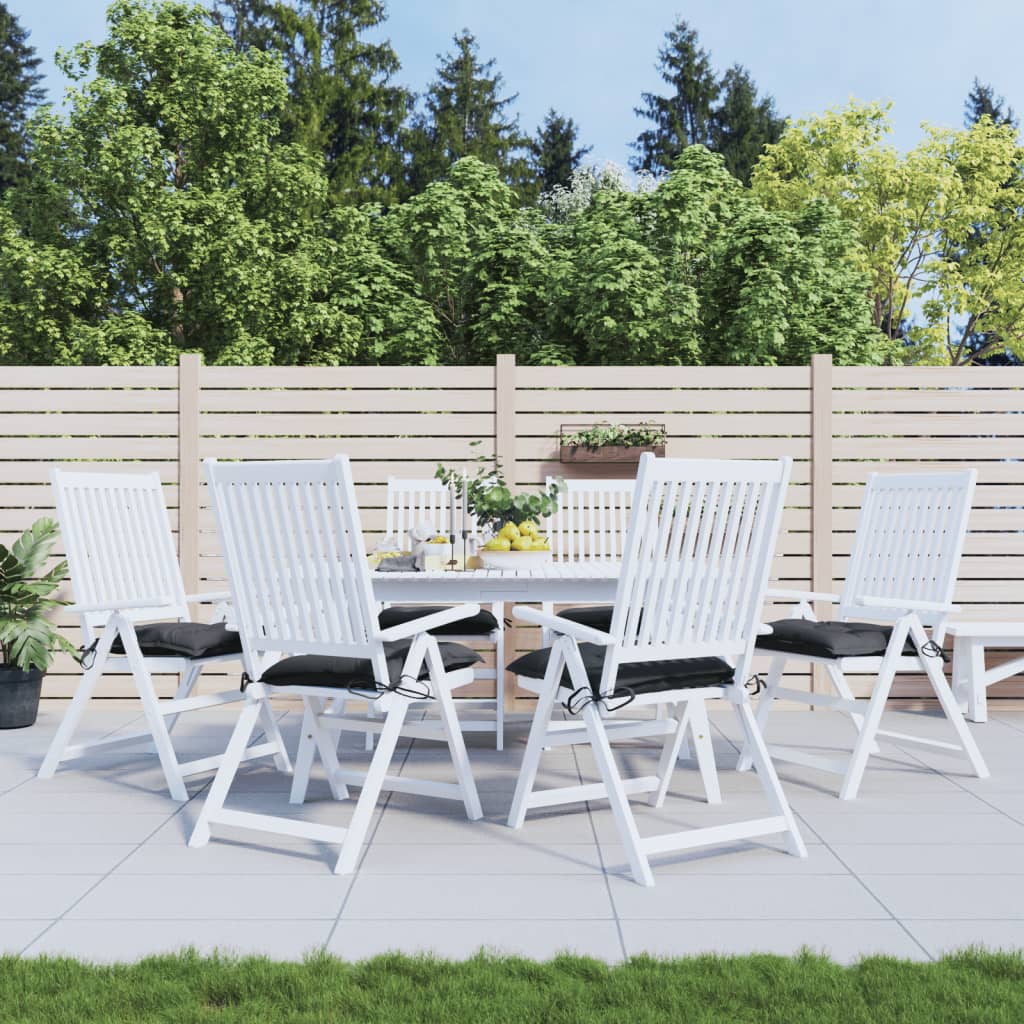 VidaXL Stoelkussens 6 st 40x40x7 cm oxford stof zwart