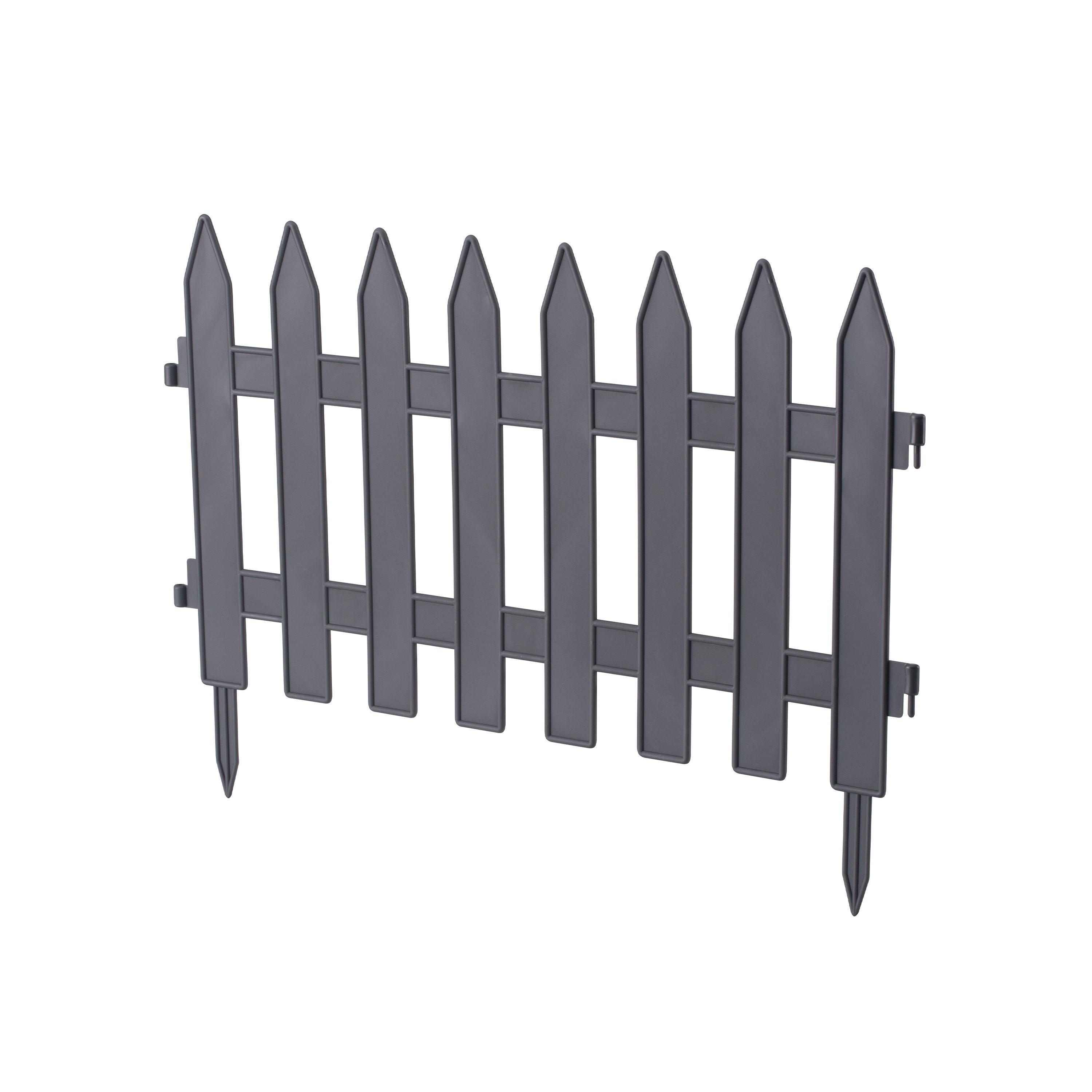 Form Plastic Formplast Tuinhekjes - 7x stuks - kunststof - 320 cm - antraciet - borderrand - tuinafscheiding -