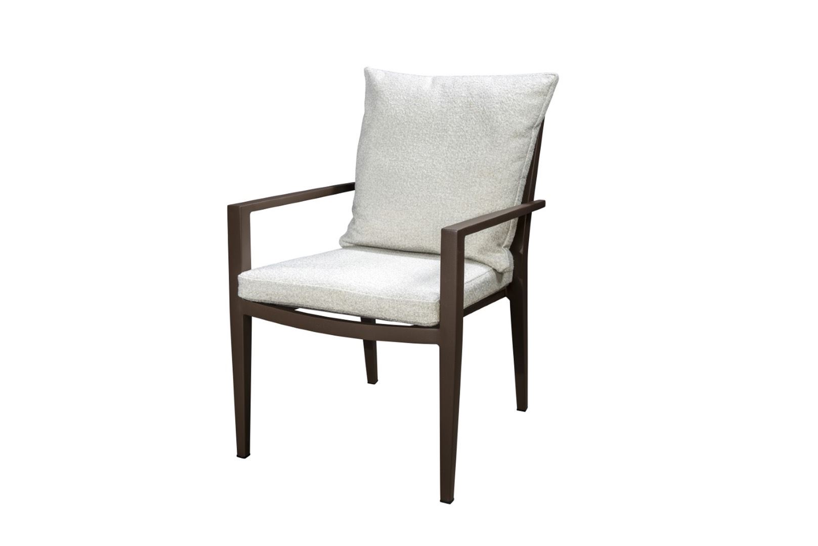 Yoi Armstoel Marinha Wool White - Toffee Bronze
