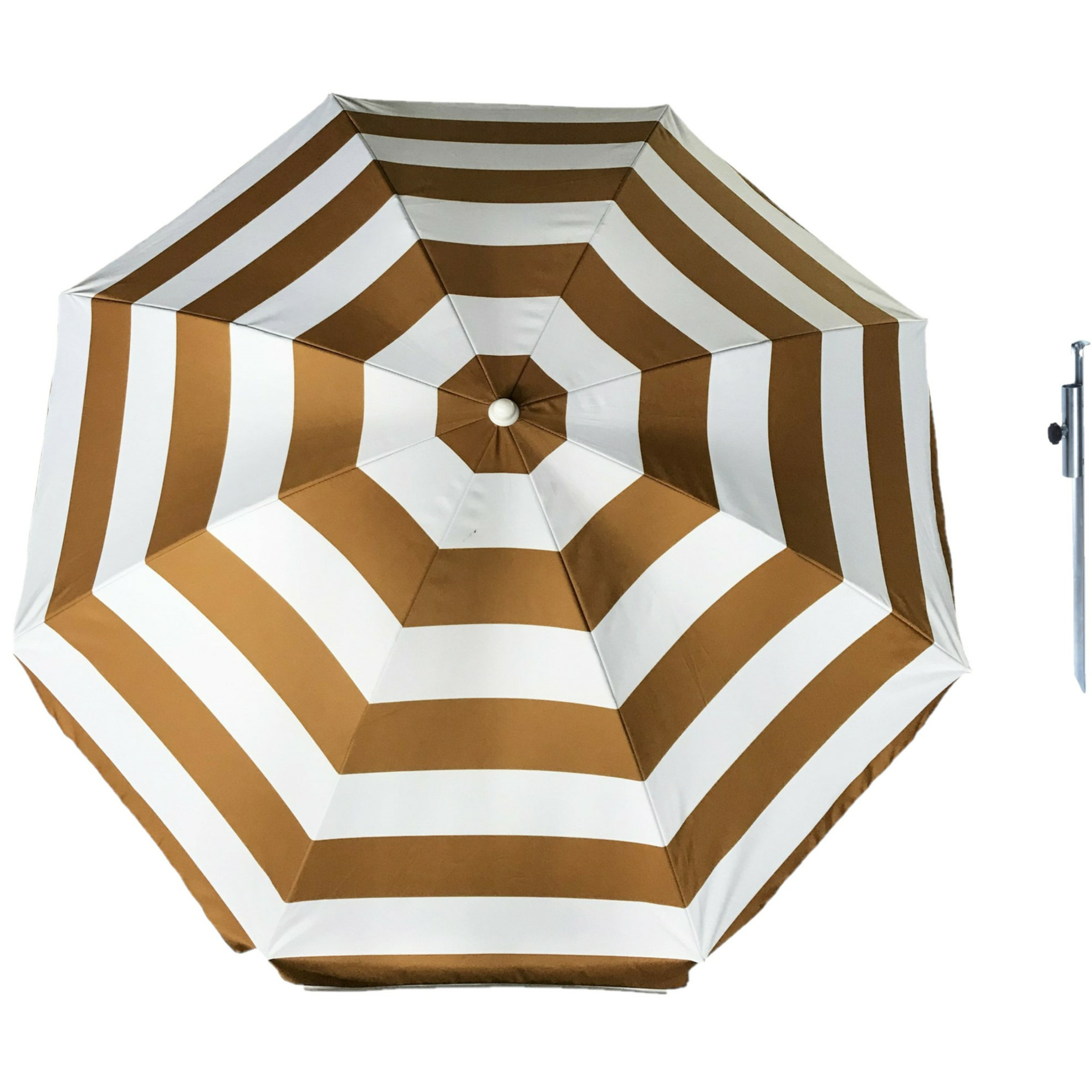 Merkloos Parasol - goud - D140 cm - incl. draagtas - parasolharing - 49 cm -