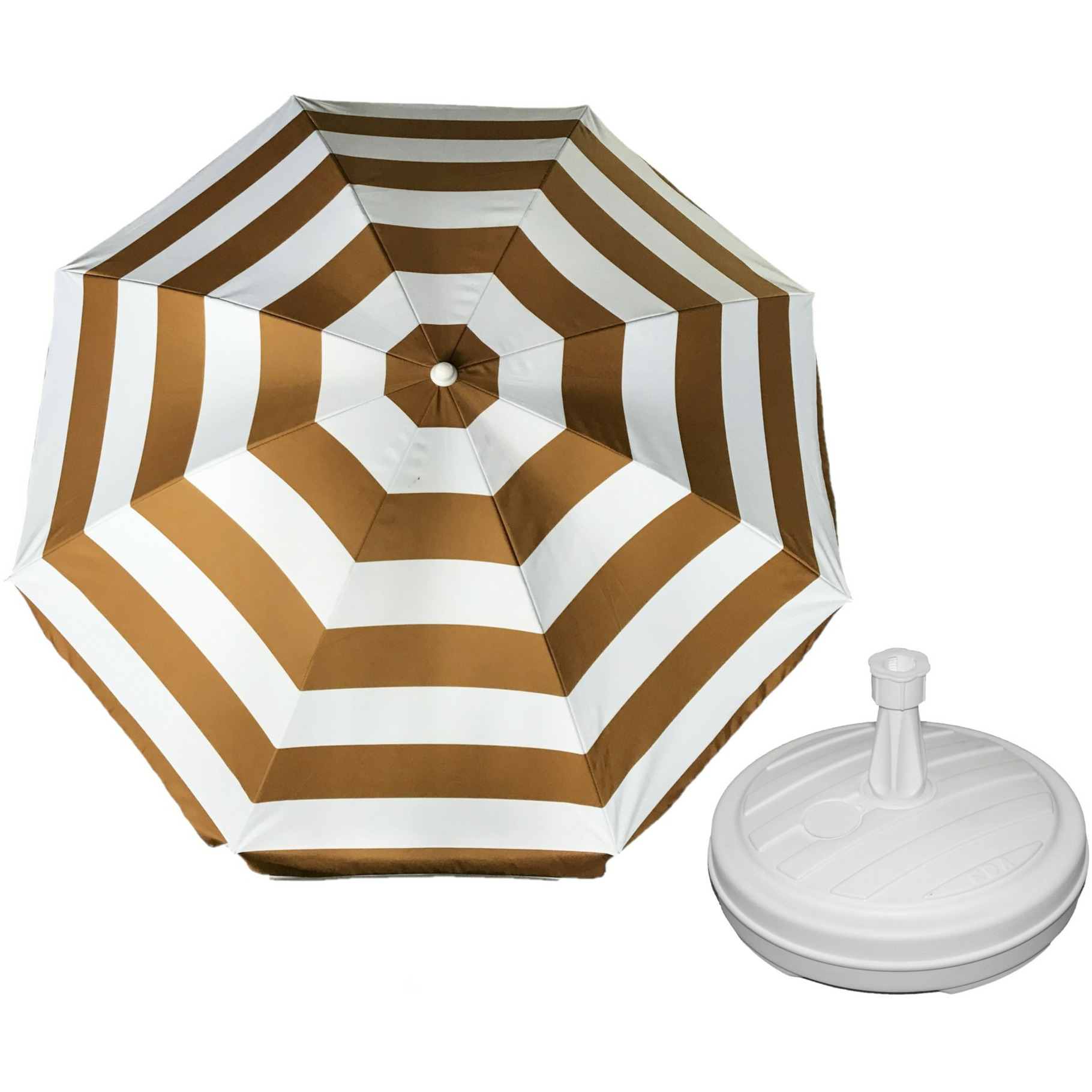 Merkloos Parasol - goud - D140 cm - incl. draagtas - parasolvoet - cm -