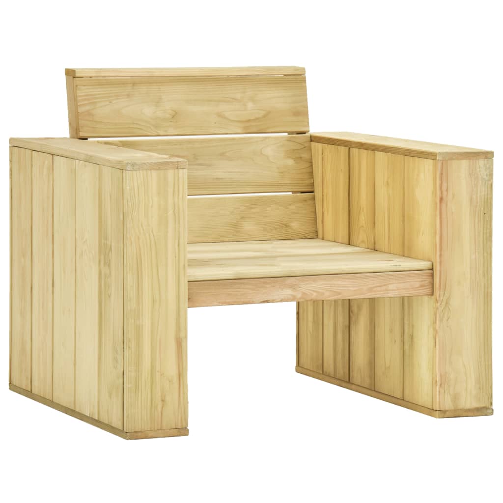 vidaXL Tuinstoelen 2 st met beige kussens geïmpregneerd grenenhout