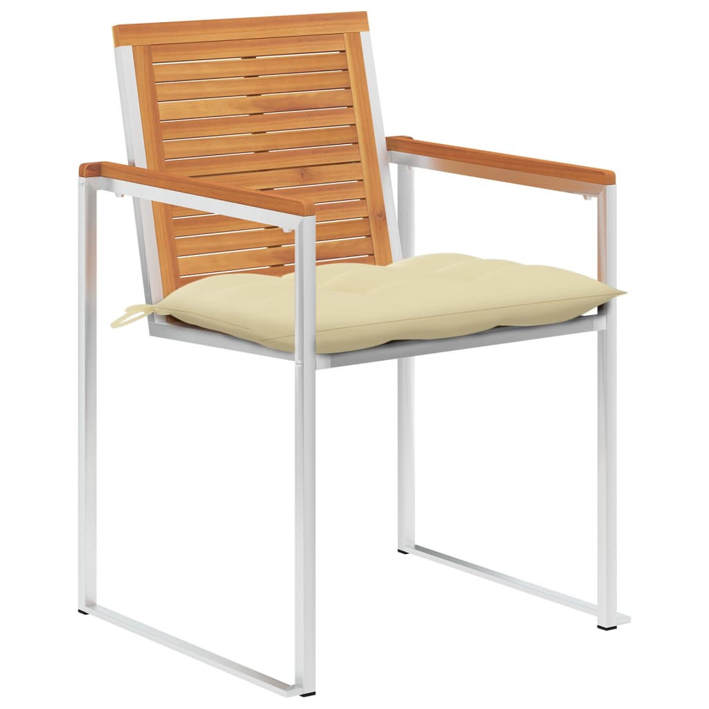 vidaXL Tuinstoelen 6 st met kussens massief acaciahout