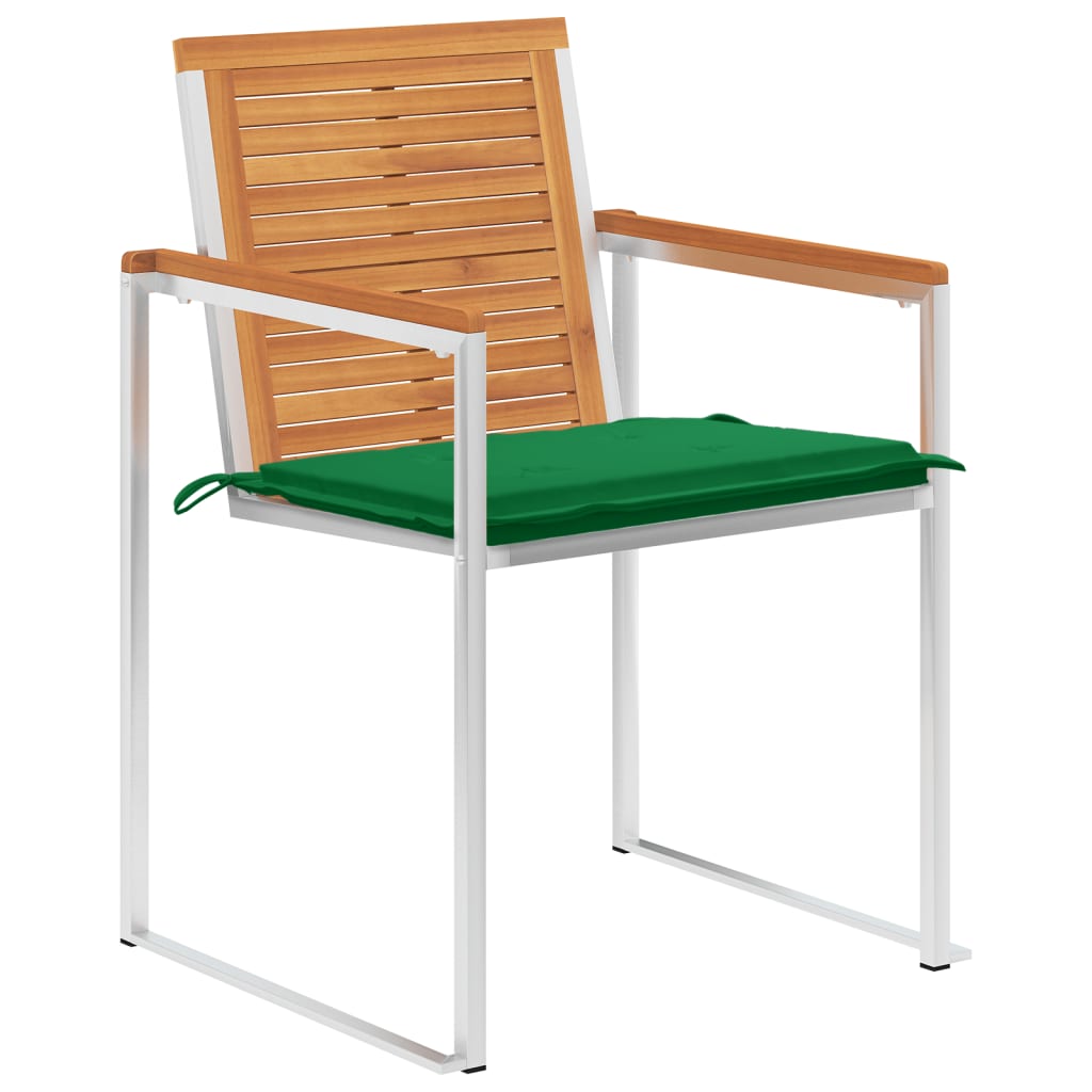 vidaXL Tuinstoelen 6 st met kussens massief acaciahout