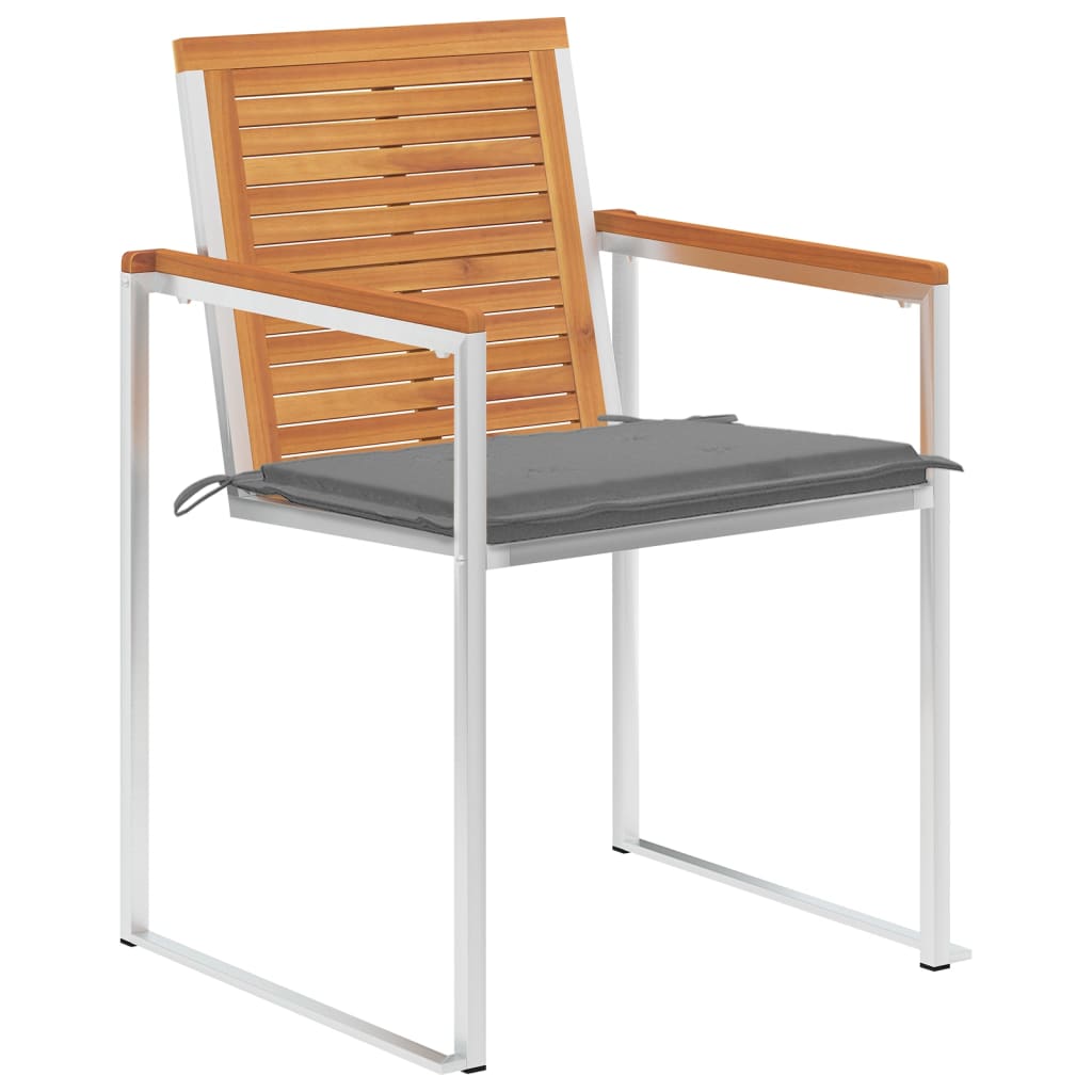 vidaXL Tuinstoelen 6 st met kussens massief acaciahout