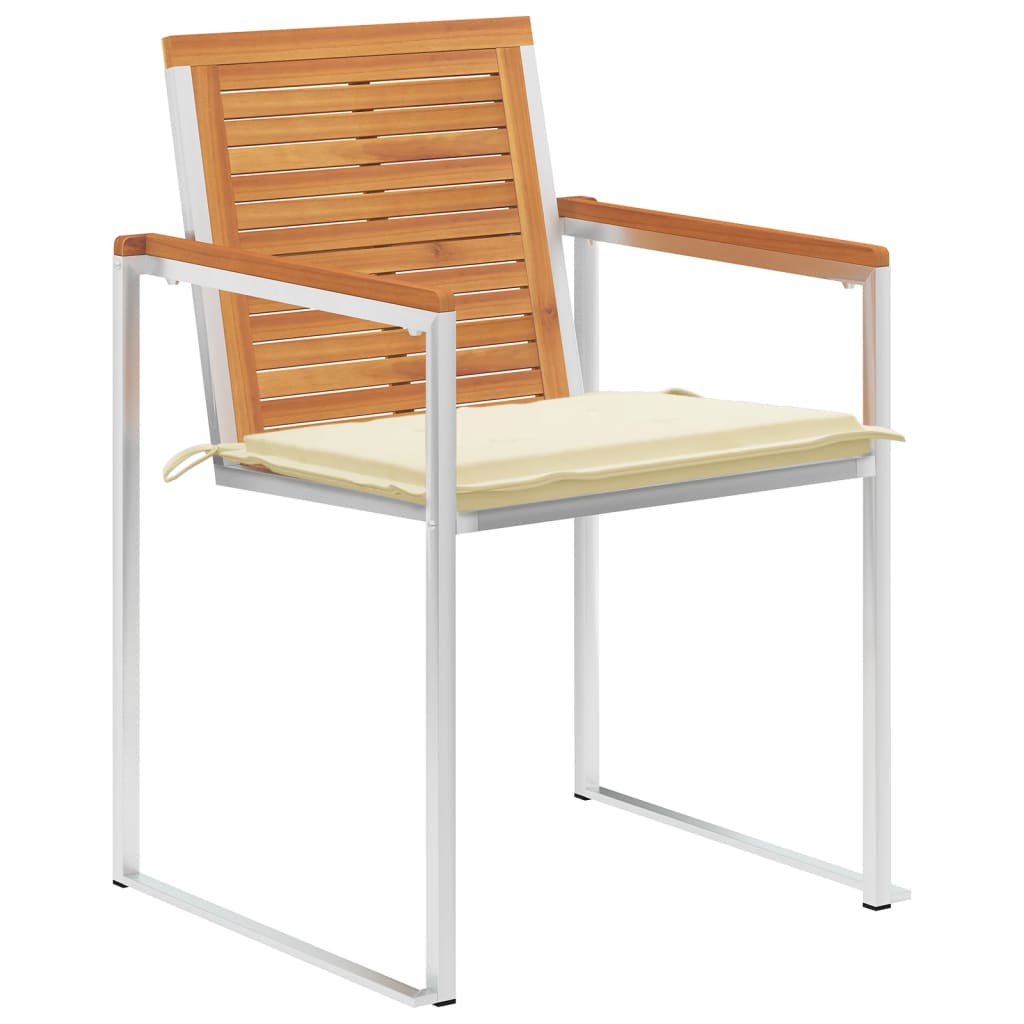 vidaXL Tuinstoelen 6 st met kussens massief acaciahout