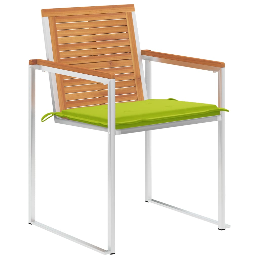 vidaXL Tuinstoelen 6 st met kussens massief acaciahout