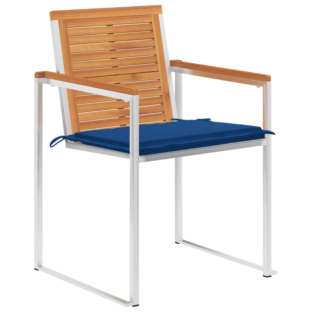 vidaXL Tuinstoelen 6 st met kussens massief acaciahout