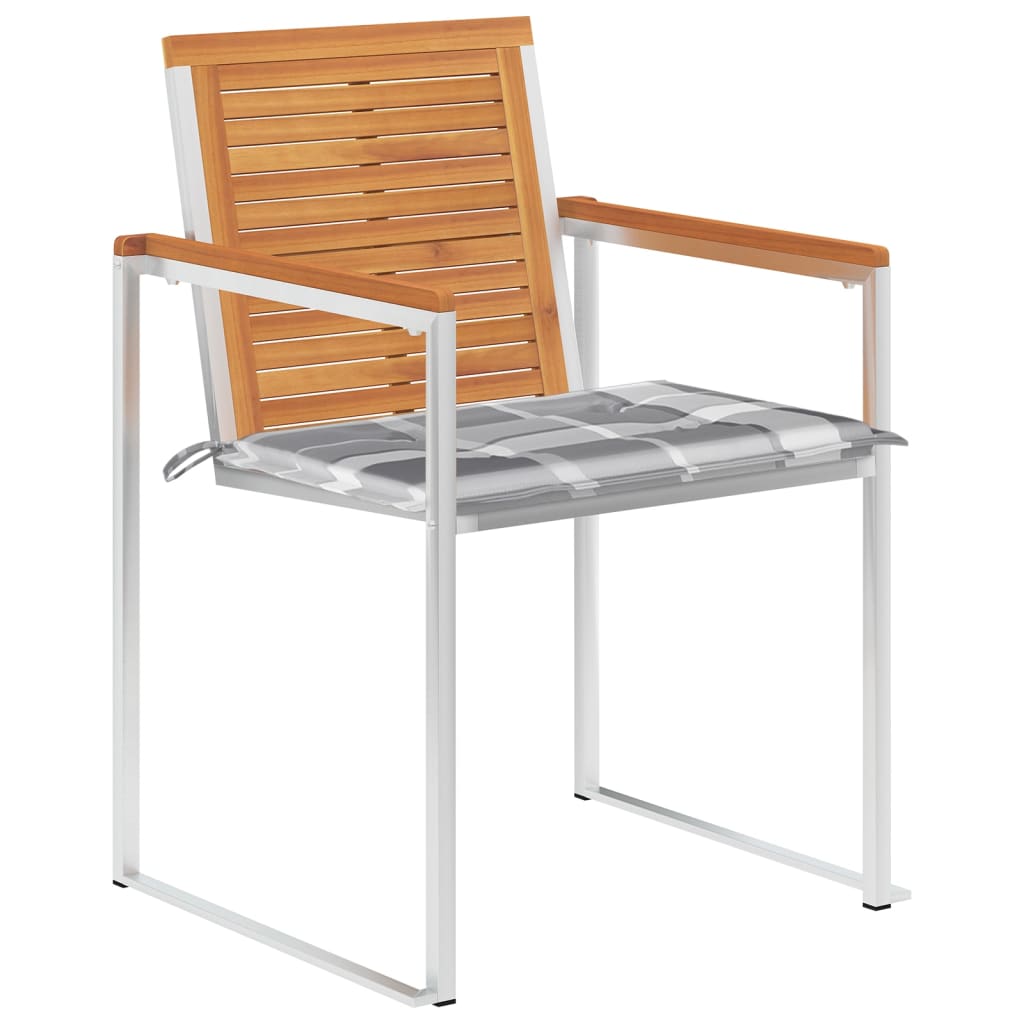vidaXL Tuinstoelen 6 st met kussens massief acaciahout