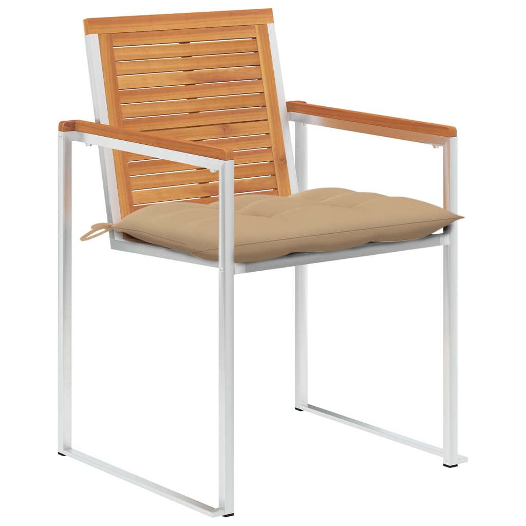 vidaXL Tuinstoelen 6 st met kussens massief acaciahout