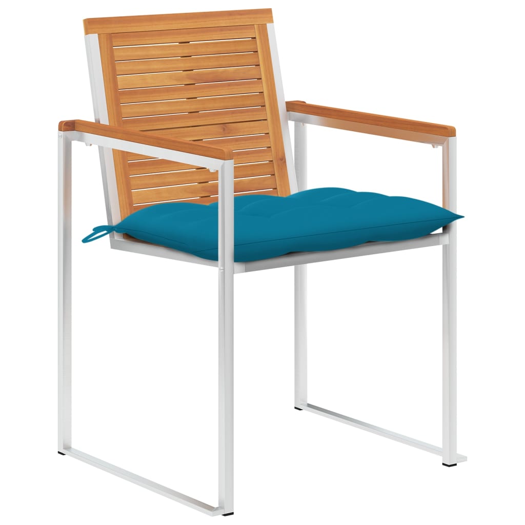 vidaXL Tuinstoelen 6 st met kussens massief acaciahout