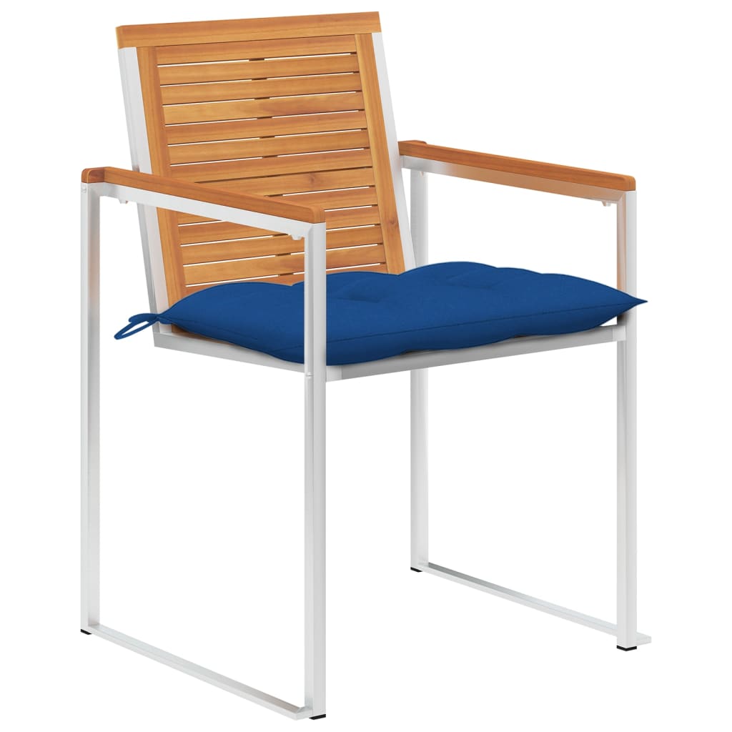 vidaXL Tuinstoelen 6 st met kussens massief acaciahout