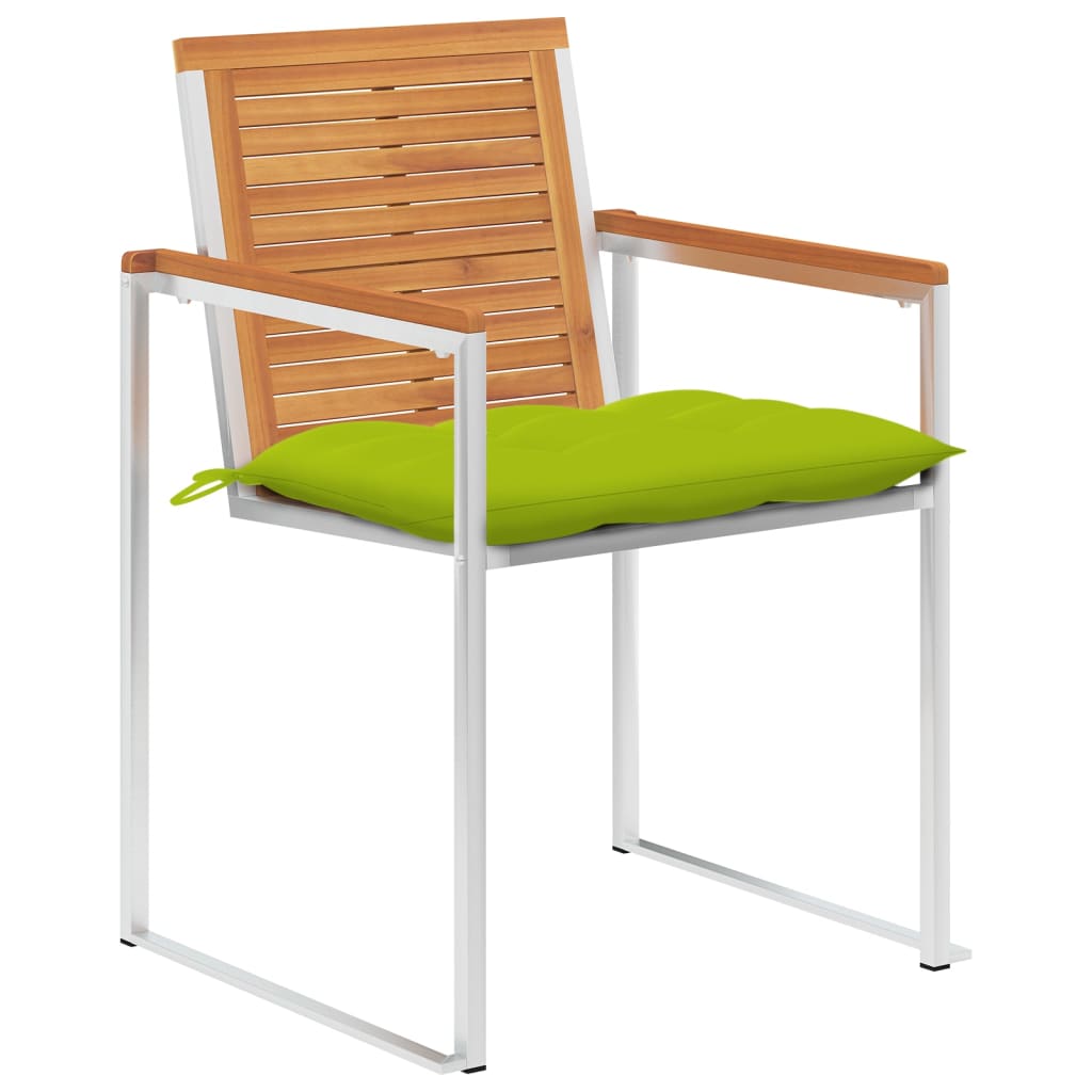 vidaXL Tuinstoelen 6 st met kussens massief acaciahout