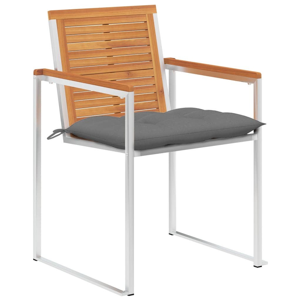 vidaXL Tuinstoelen 6 st met kussens massief acaciahout
