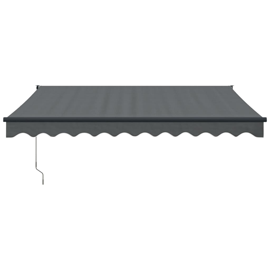 vidaXL Luifel uittrekbaar 3,5x2,5 m stof en aluminium antracietkleurig