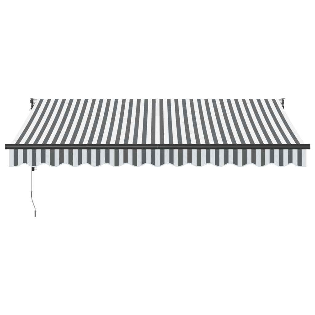 vidaXL Luifel uittrekbaar 3,5x2,5 m stof en aluminium antraciet en wit