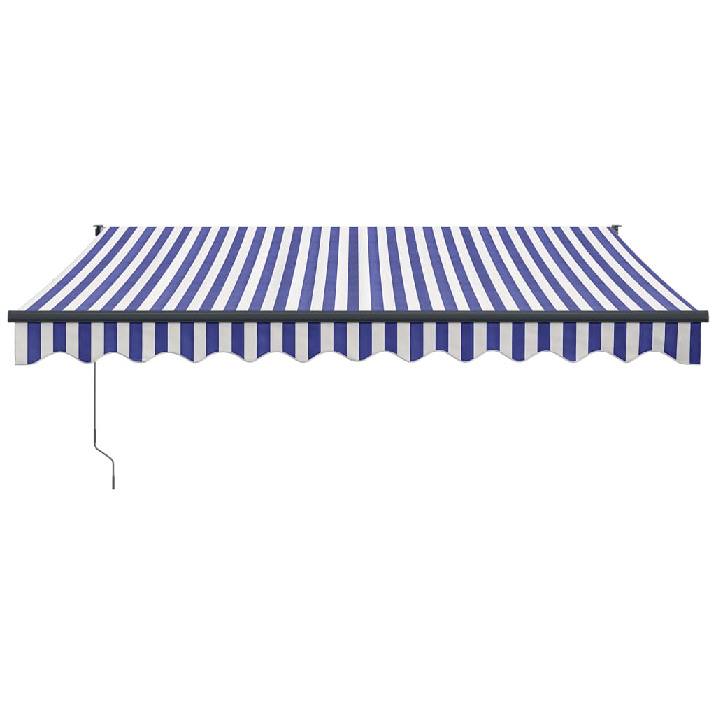 vidaXL Luifel automatisch uitschuifbaar 3x2,5 m blauw en wit