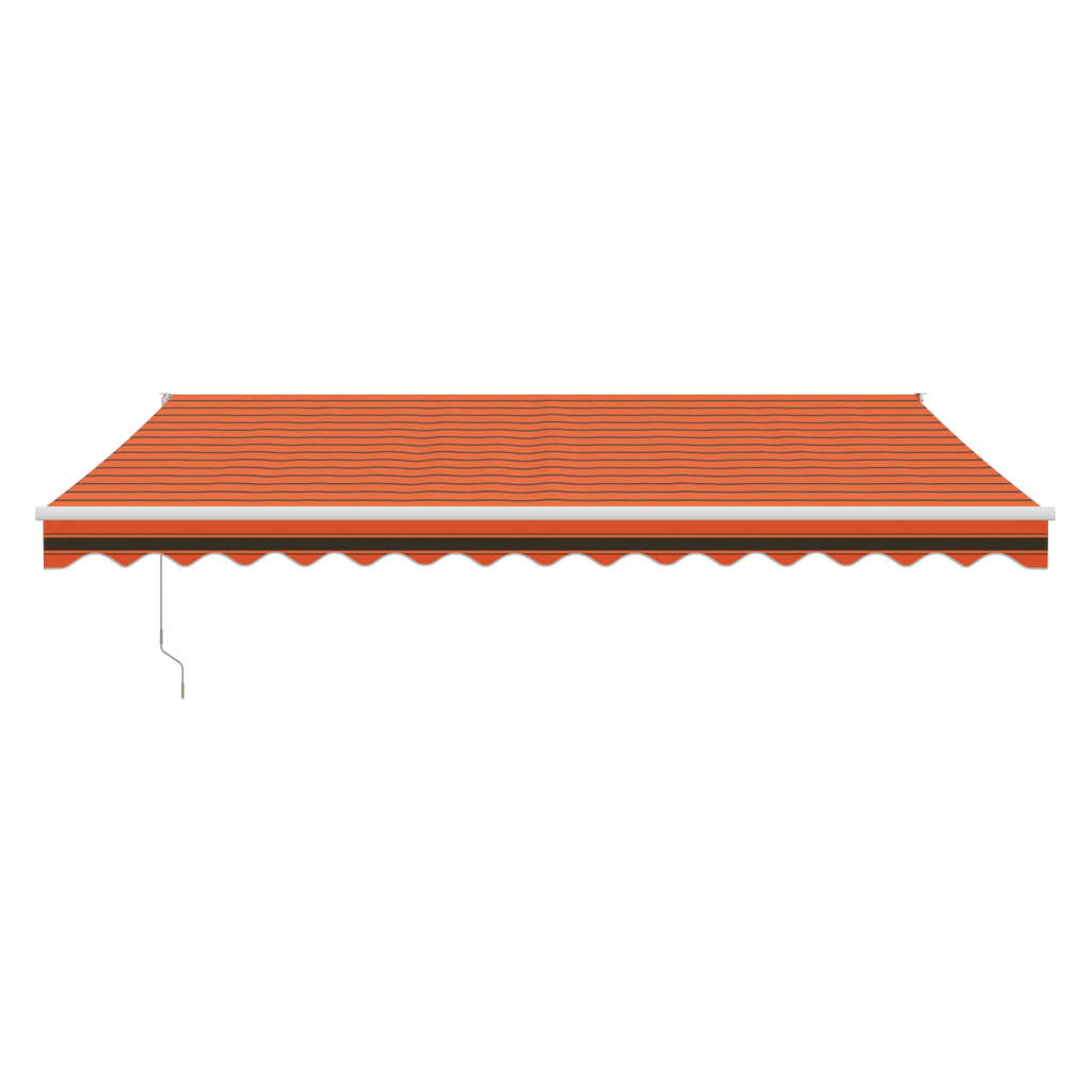 vidaXL Luifel automatisch uitschuifbaar 4,5x3 m oranje en bruin