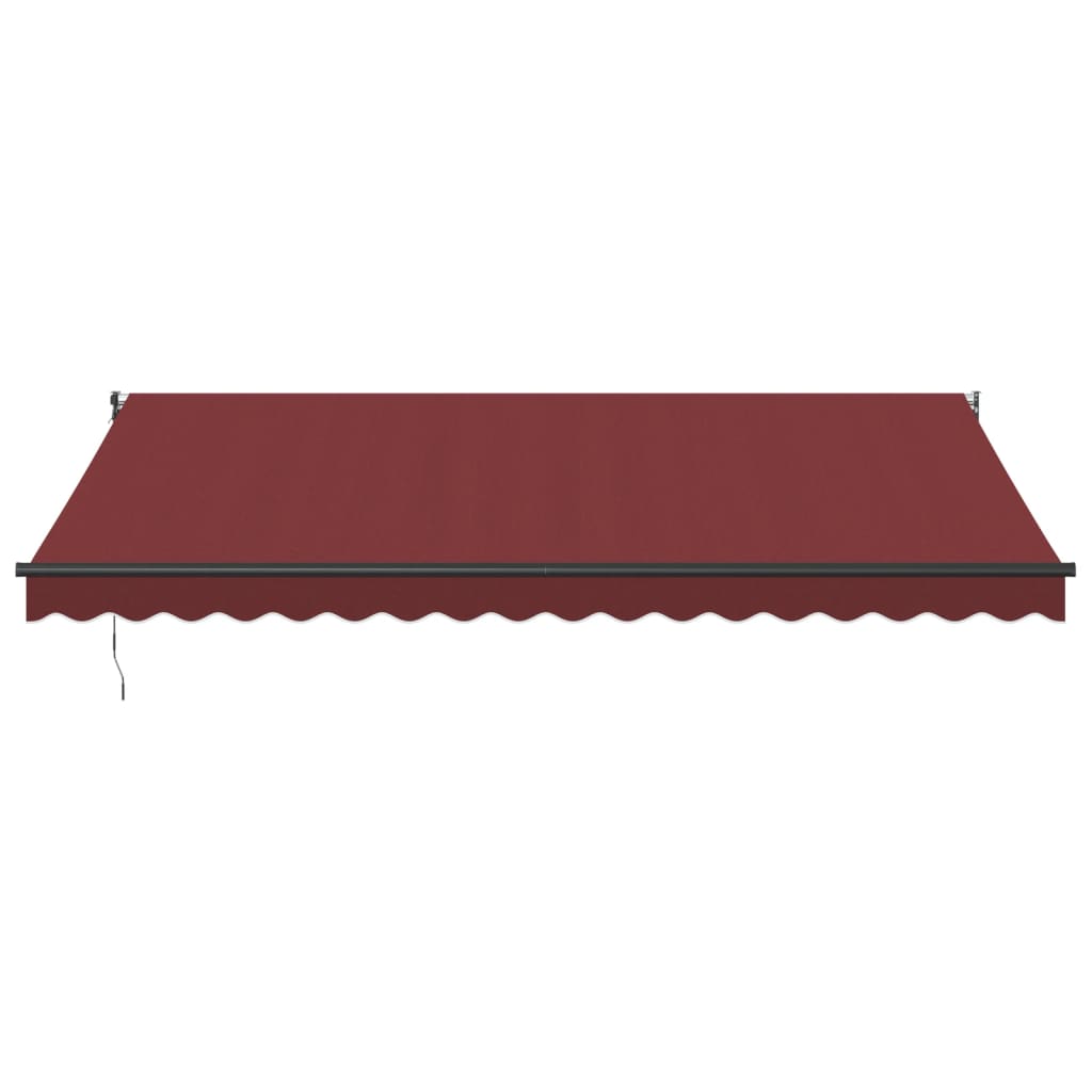 vidaXL Luifel handmatig uittrekbaar 450x300 cm bordeauxrood