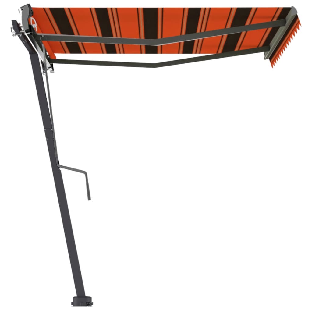 vidaXL Luifel vrijstaand automatisch 350x250 cm oranje en bruin