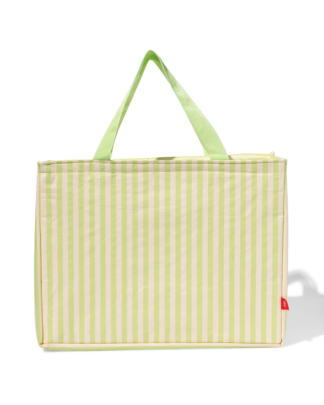 HEMA Koeltas Shopper 45x36cm Strepen (wit)