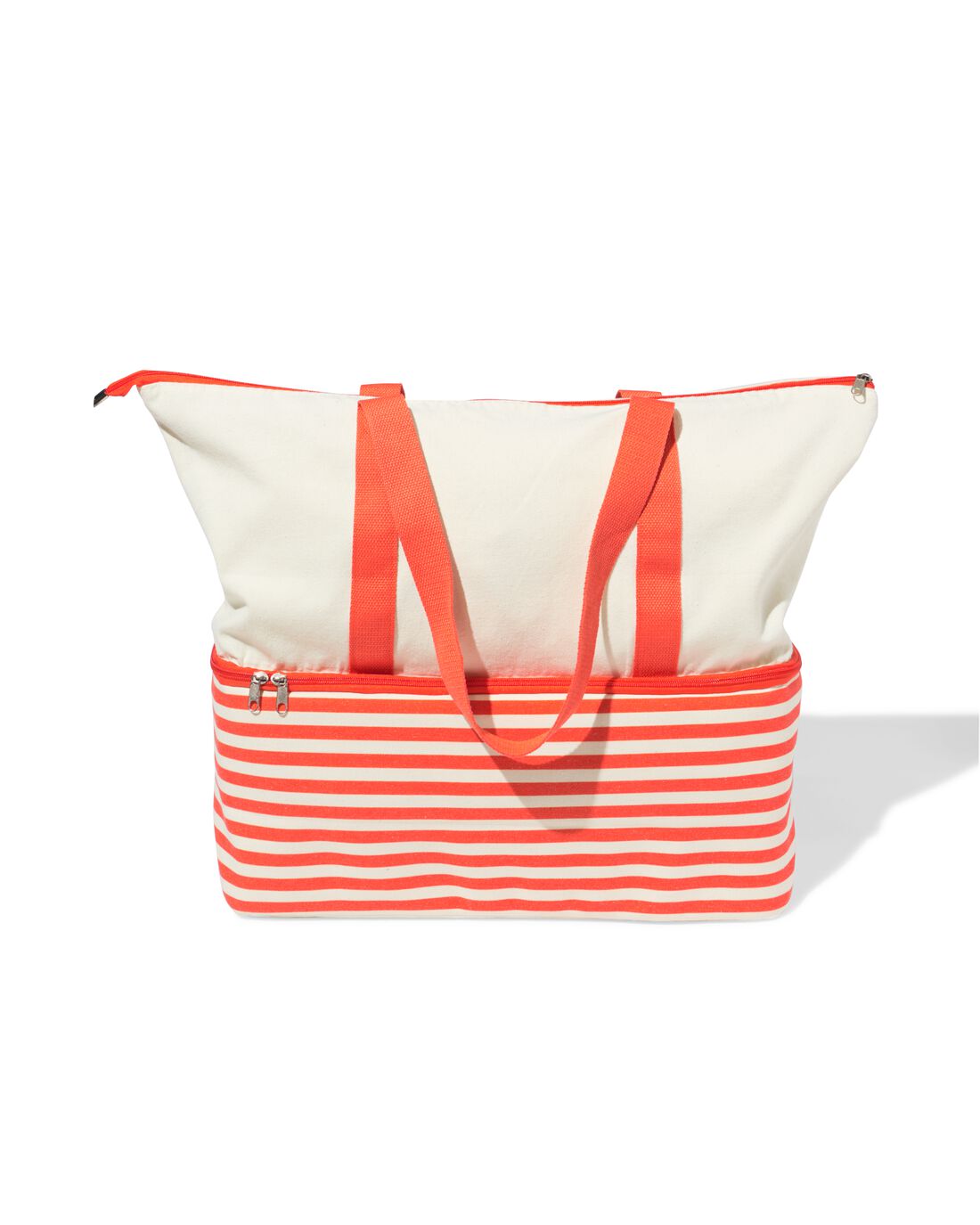 HEMA Koel- En Strandtas 13x46x46cm Strepen (lavendel)
