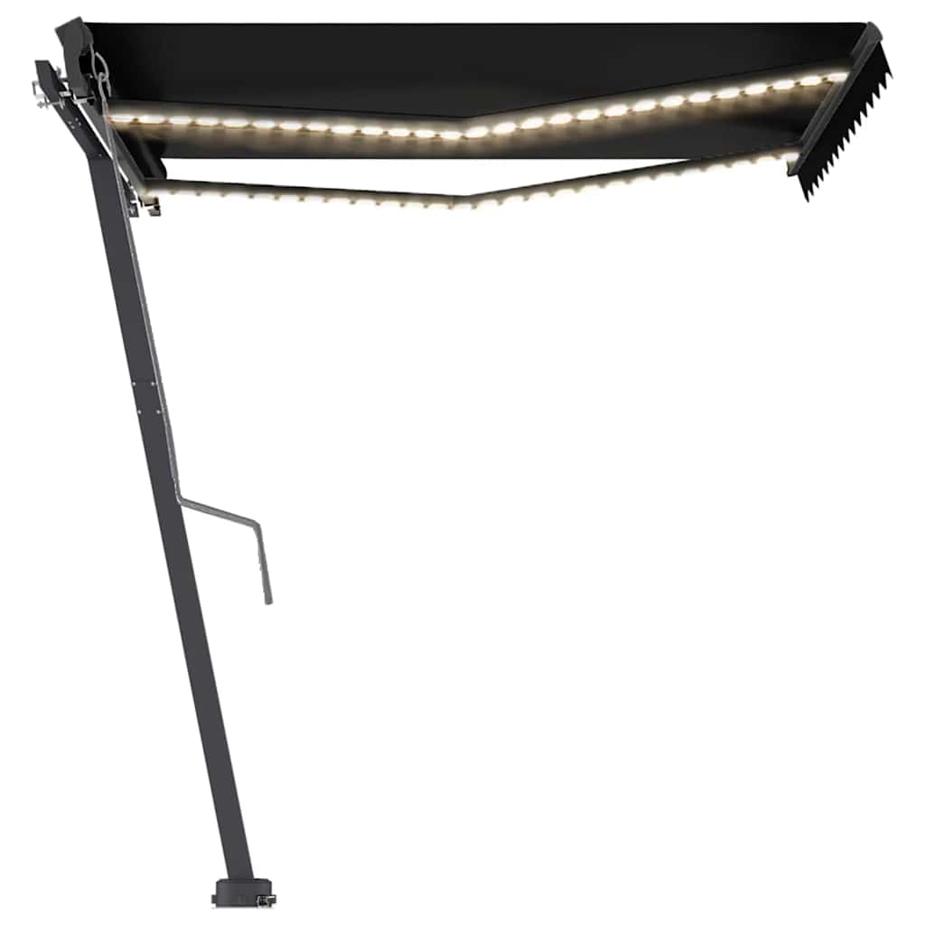 vidaXL Luifel automatisch met LED en windsensor 350x250 cm antraciet