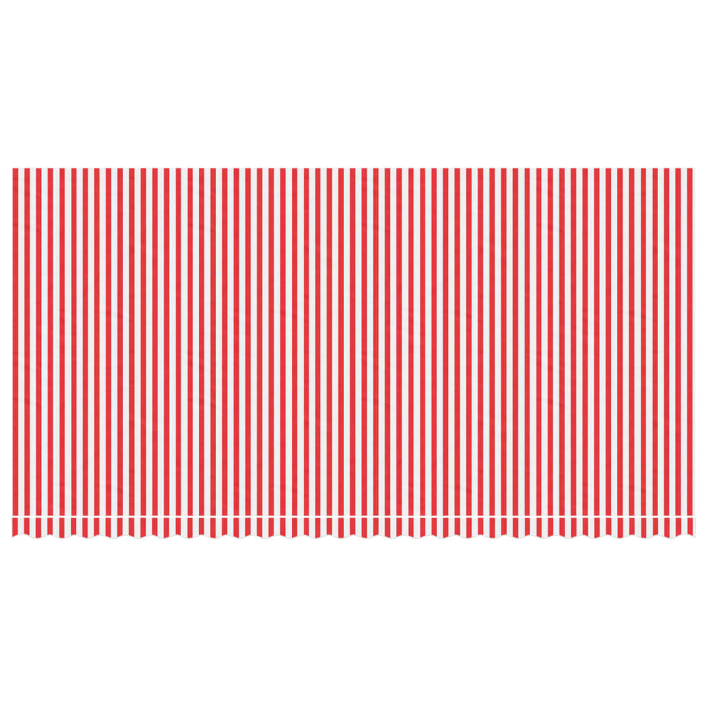 vidaXL Vervangingsdoek voor luifel gestreept 6x3 m rood en wit