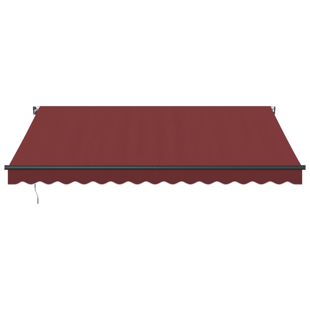 vidaXL Luifel handmatig uittrekbaar 400x300 cm bordeauxrood