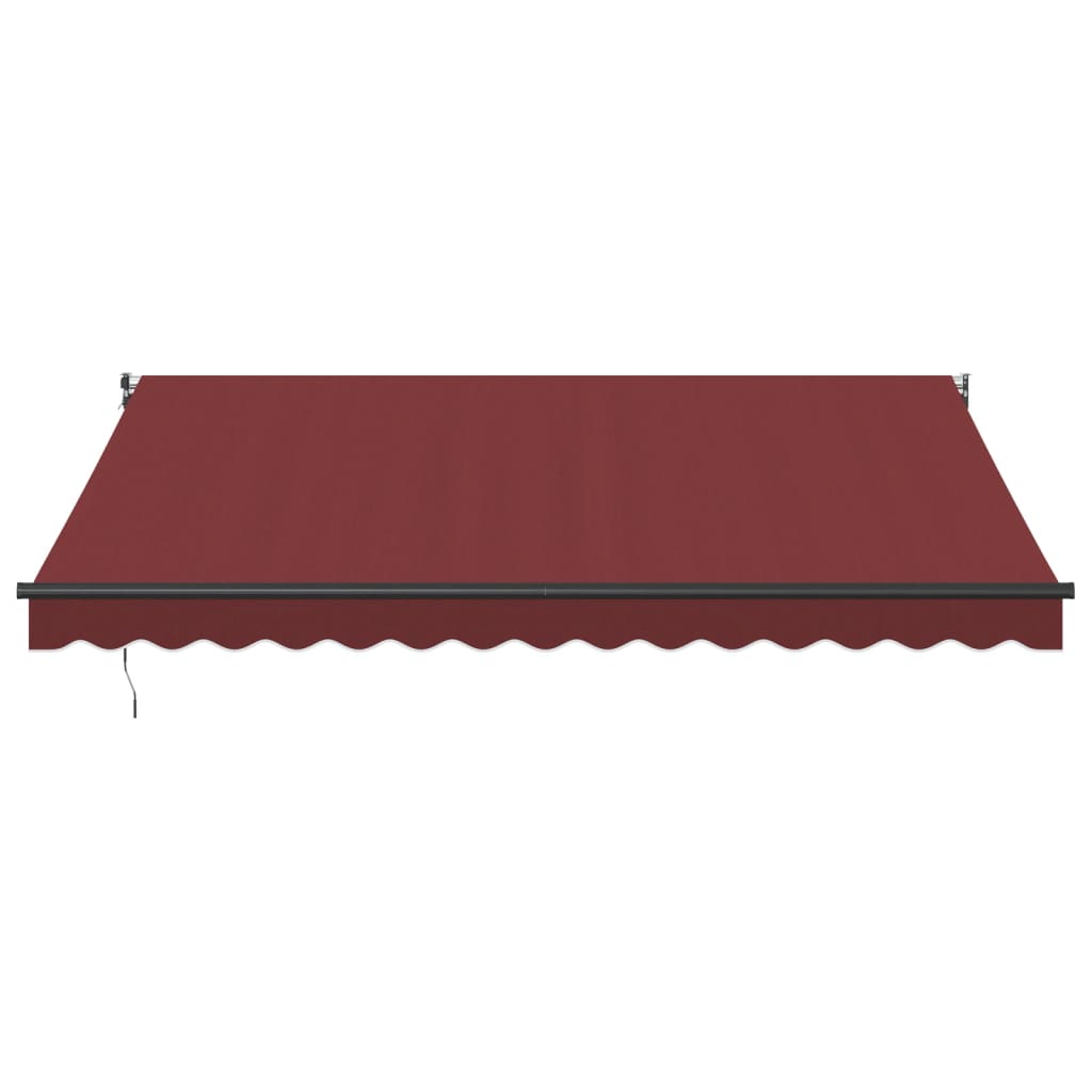 vidaXL Luifel handmatig uittrekbaar 400x300 cm bordeauxrood