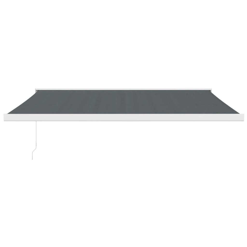 vidaXL Luifel uittrekbaar 4x3 m stof en aluminium antracietkleurig