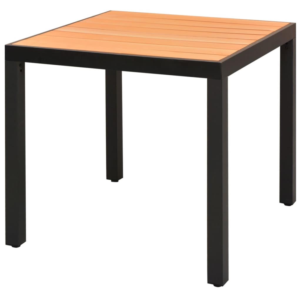 vidaXL 3-delige Tuinset PVC-rattan zwart en bruin